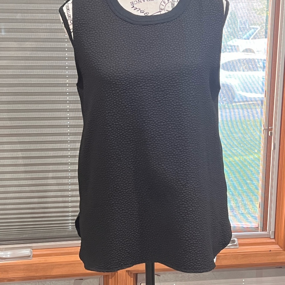 Zara Black Textured Tank Top